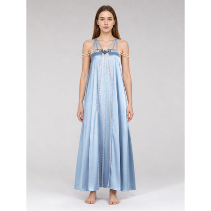 Blue Star Wars Cosplay Dress with Lace