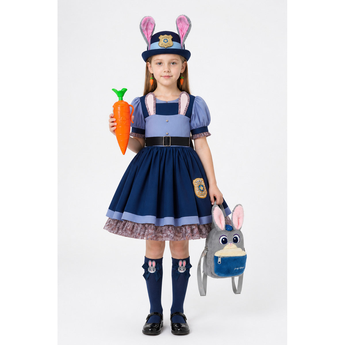 Rabbit Police Officer Costume with Accessories