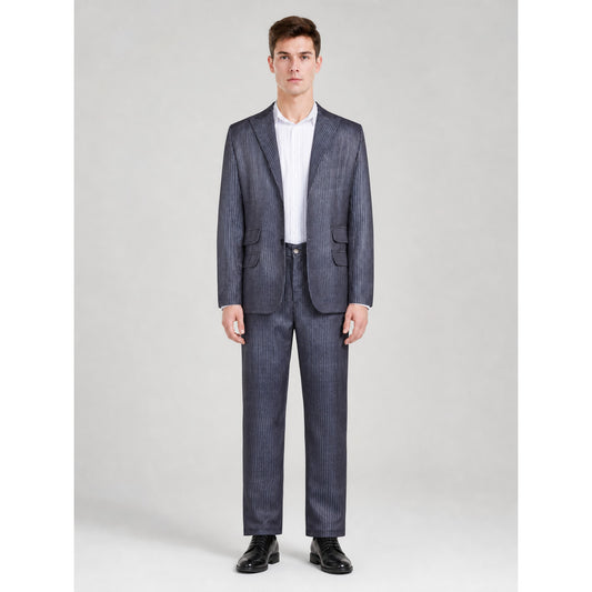 Pinstripe Two-Piece Suit: Blazer and Pants