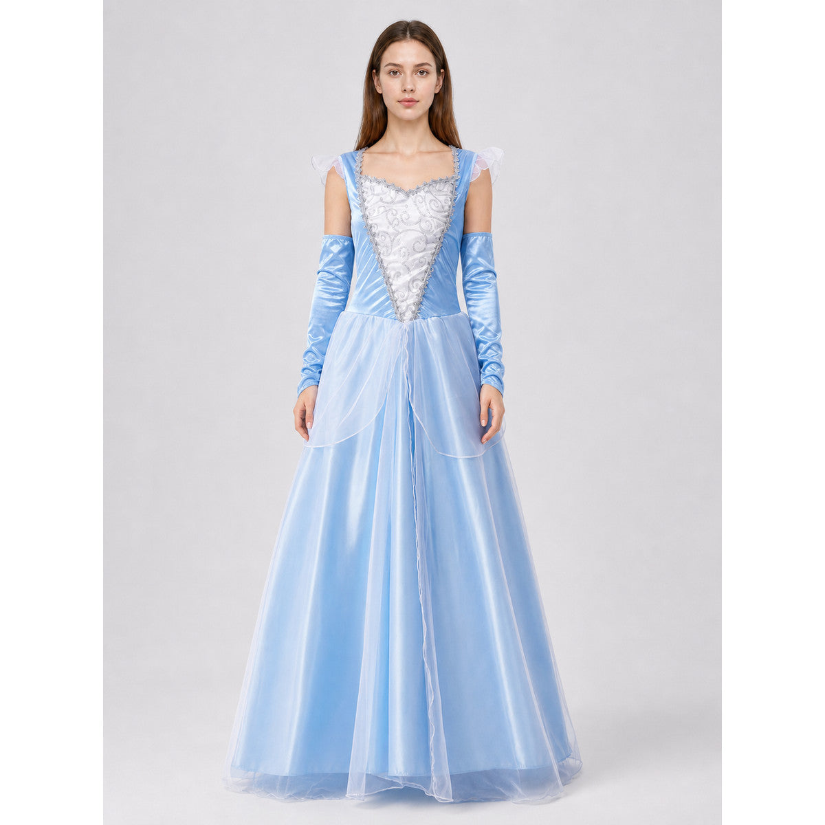 Blue princess-style costume dress for cosplay