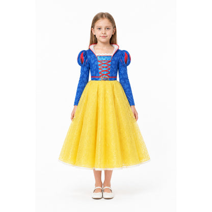 Princess Dress with White Collar and Full Yellow Skirt main product view