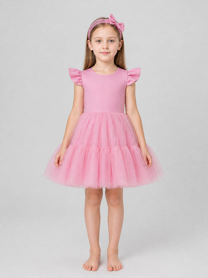 Girls' Dressy Princess Dress with Headband on-model view