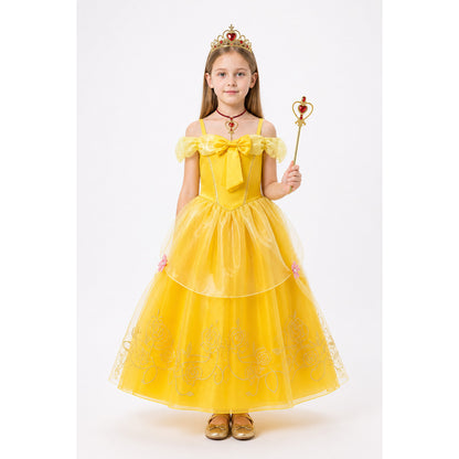 Princess Costume with Crown and Magic Wand main product view