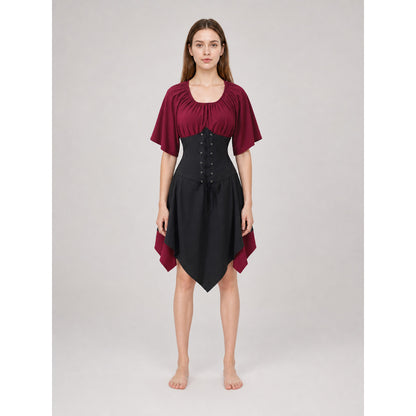 Gothic-Style Costume Dress with Corset Panel