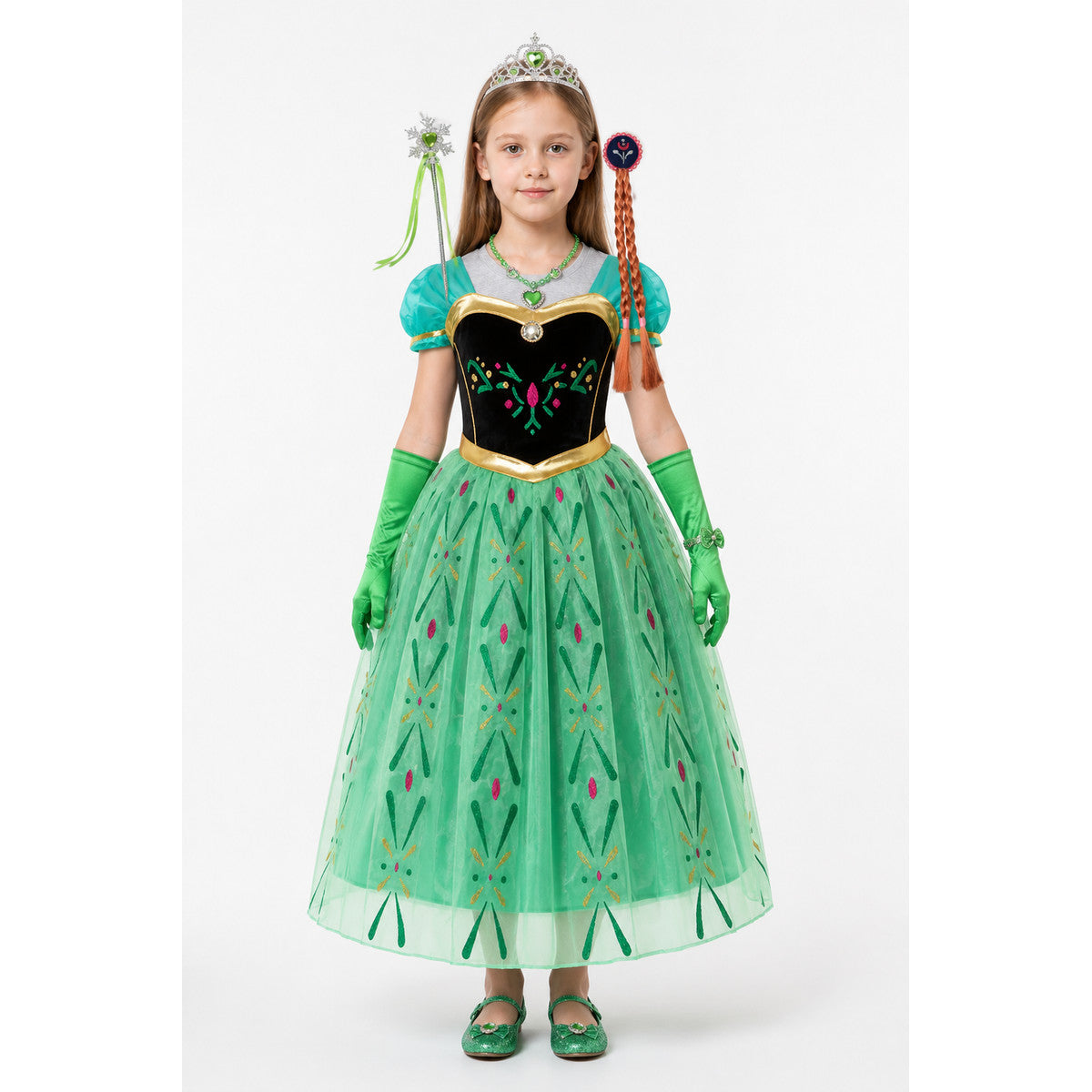 Halloween Carnival Costume with Crown and Gloves main product view