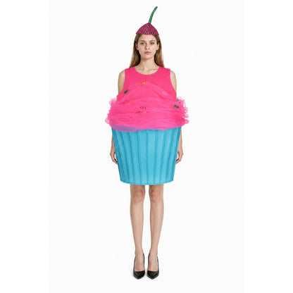 Cupcake Costume with Headwear for Parties