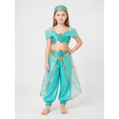 Turquoise Princess Carnival Costume for Halloween main product view