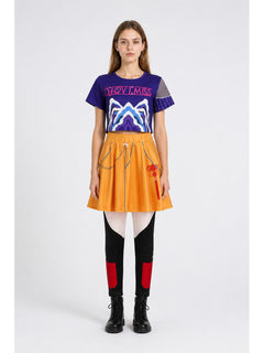 KPop Demon Hunters Mira Children's Cosplay Costume, T-shirt, Skirt, and Pants