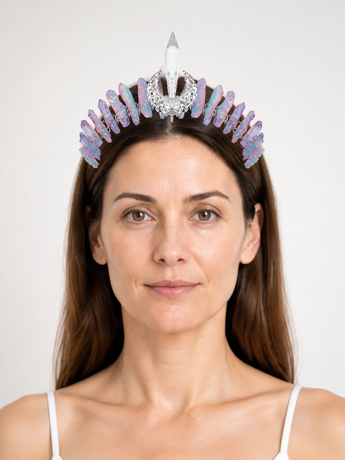Carnival Crown Headband with Iridescent Crystals main product view