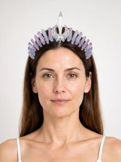 Carnival Crown Headband with Iridescent Crystals main product view