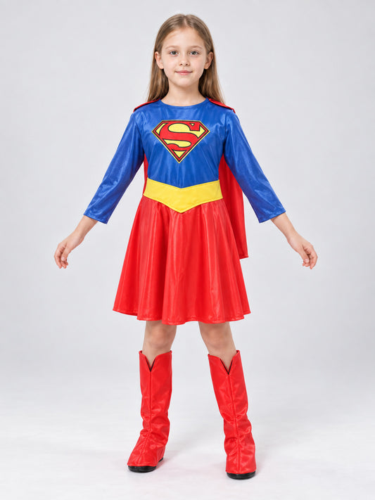 Kids' Carnival Costume with Skirt, Cape, and Belt