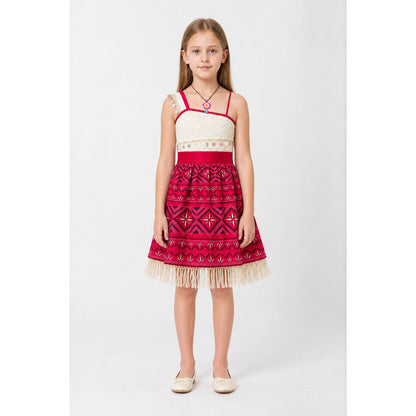 Moana Carnival Dress with Fringe and Lace
