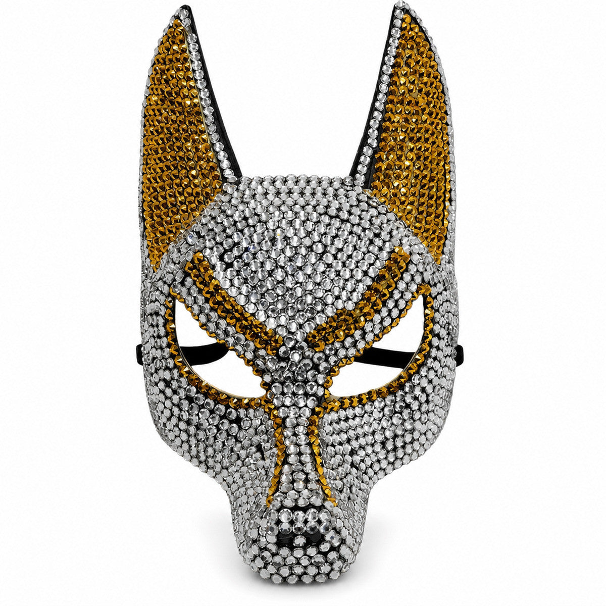 Wolf Head Animal Mask Fashion DIY Handmade Full Rhinestone Mask Unique Party Theme Mask Suitable for Men and Women