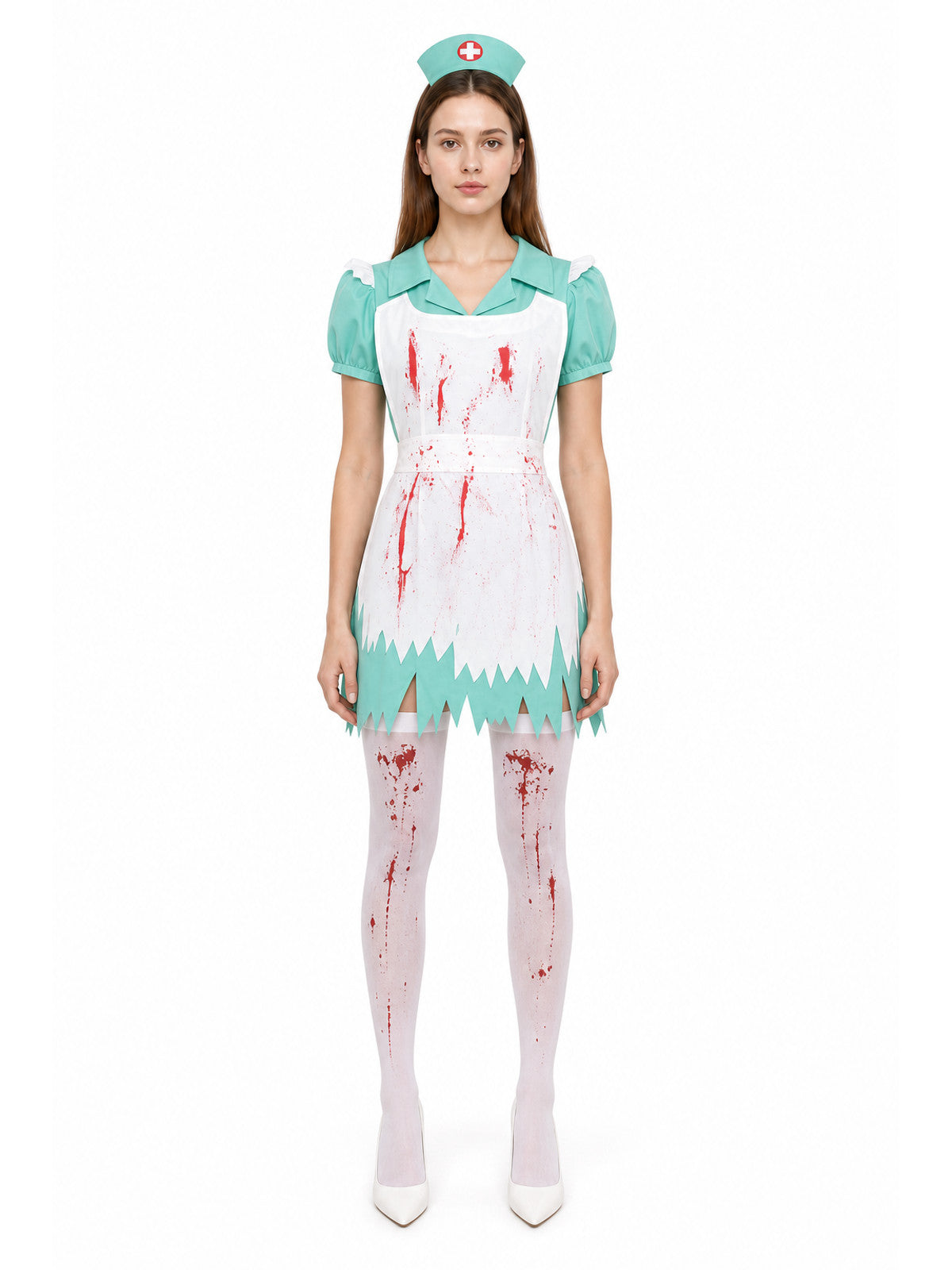Medical Costume with Blood and Cross for Halloween main product view