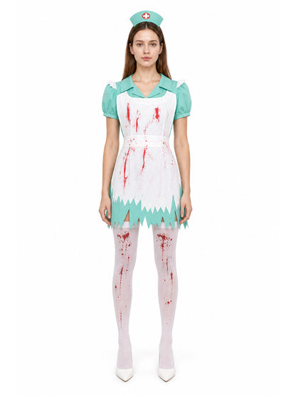 Medical Costume with Blood and Cross for Halloween main product view