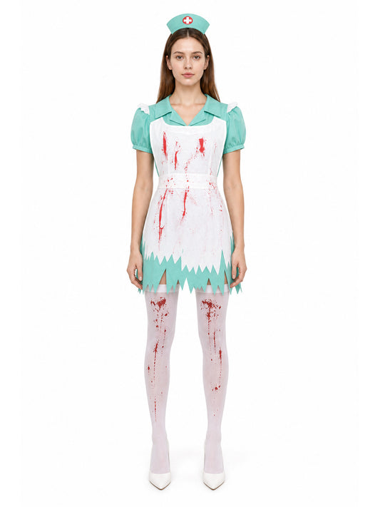 Medical Costume with Blood and Cross for Halloween main product view