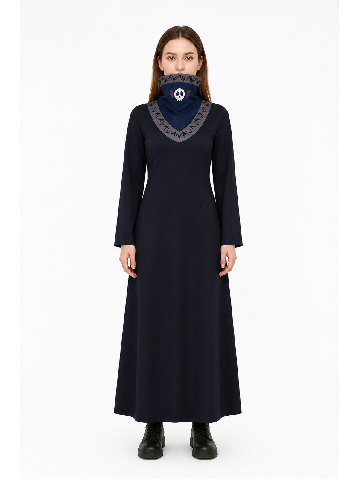 Long Kurapika Cosplay Robe with a High Collar main product view