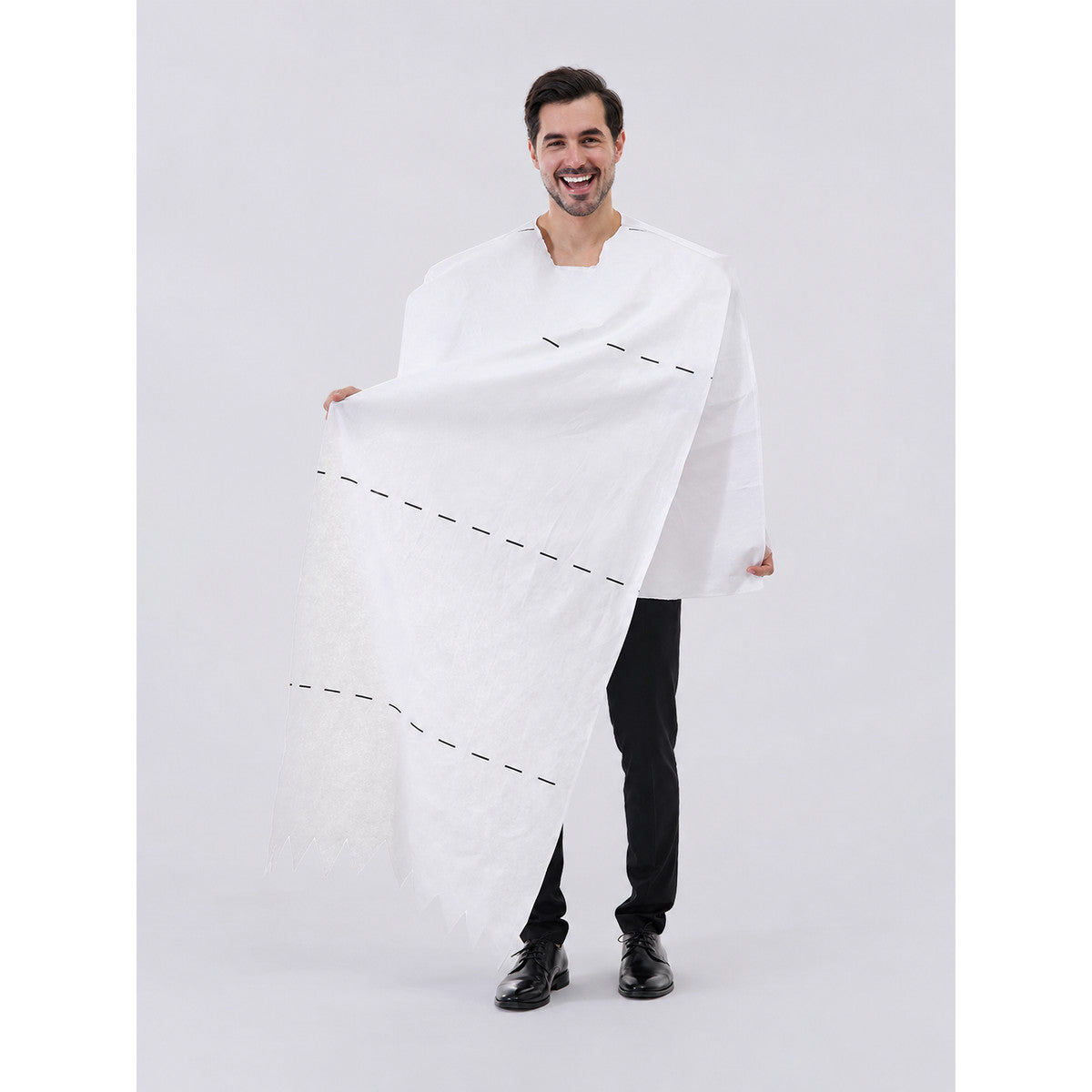 Toilet Paper Costume for Halloween and Stage Shows on-model view