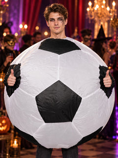 Inflatable Soccer Ball Costume for Adults White
