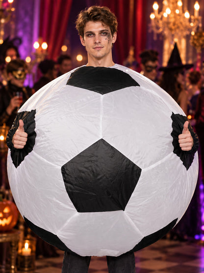 Inflatable Soccer Ball Costume for Adults White
