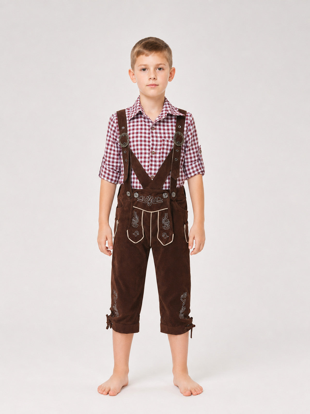 Oktoberfest-Style Costume: Shirt and Pants front view