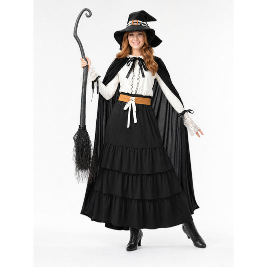 Halloween Witch Costume with Hat and Cloak
