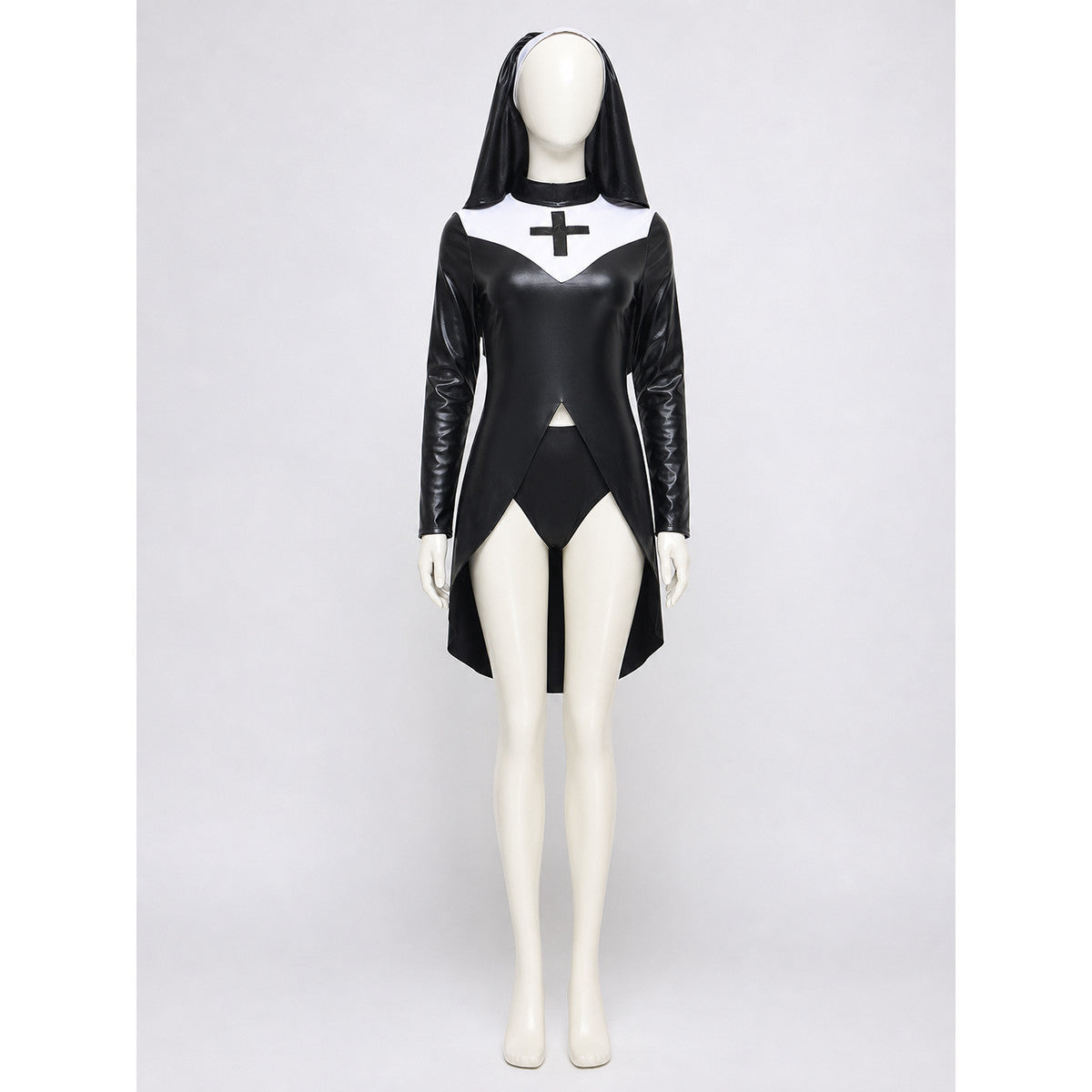 Religious-Style Robe Costume for Halloween and Cosplay with Cross Decoration