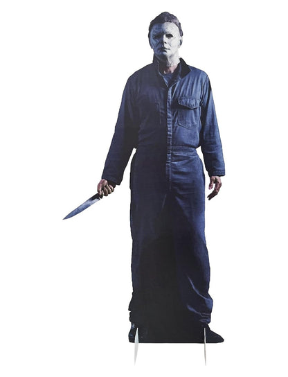 Life-size Michael Myers horror cutout standee printed horror figure with knife on white background