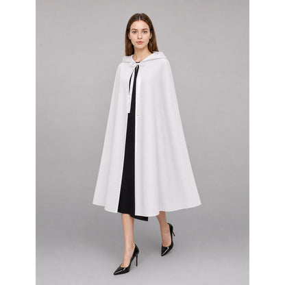 White Hooded Carnival Cloak for Cosplay