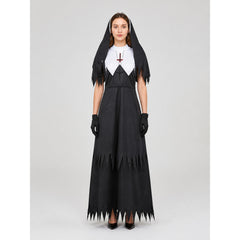 Ritual Hooded Robe with Cross and Gloves
