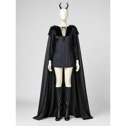 Halloween Costume with Cape and Horns