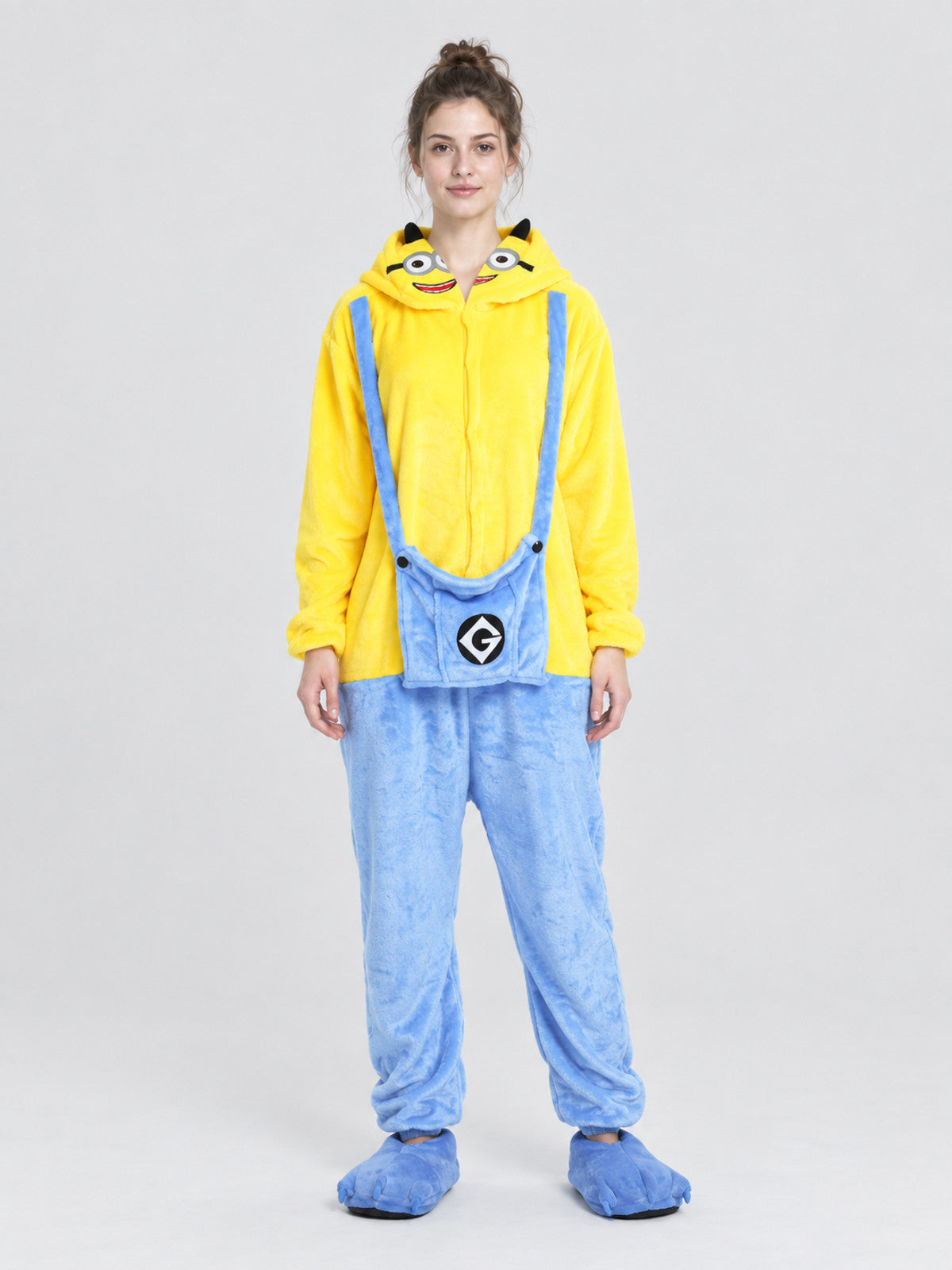 Insulated Flannel Hooded Pajama Jumpsuit