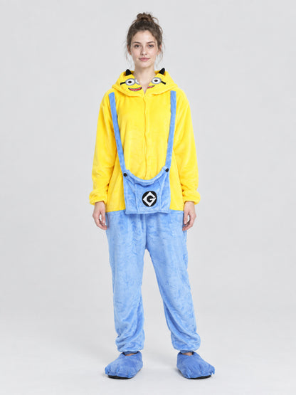 Insulated Flannel Hooded Pajama Jumpsuit