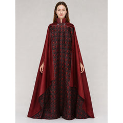 Red Superhero Cape with Plaid Pattern
