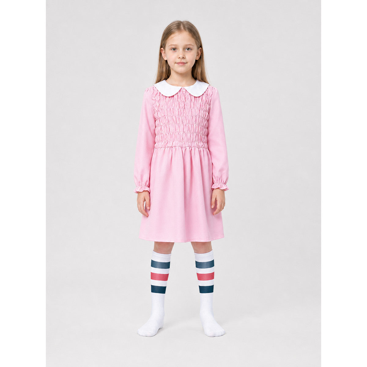 Stranger Things Cosplay Dress with Leg Warmers on-model view