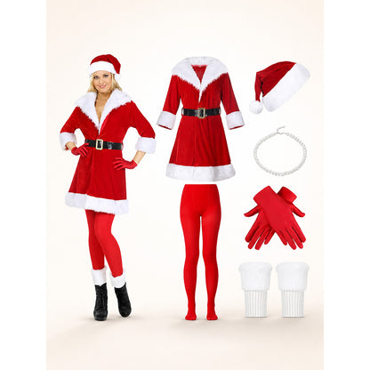 Santa Claus–Style Carnival Costume Set, Red