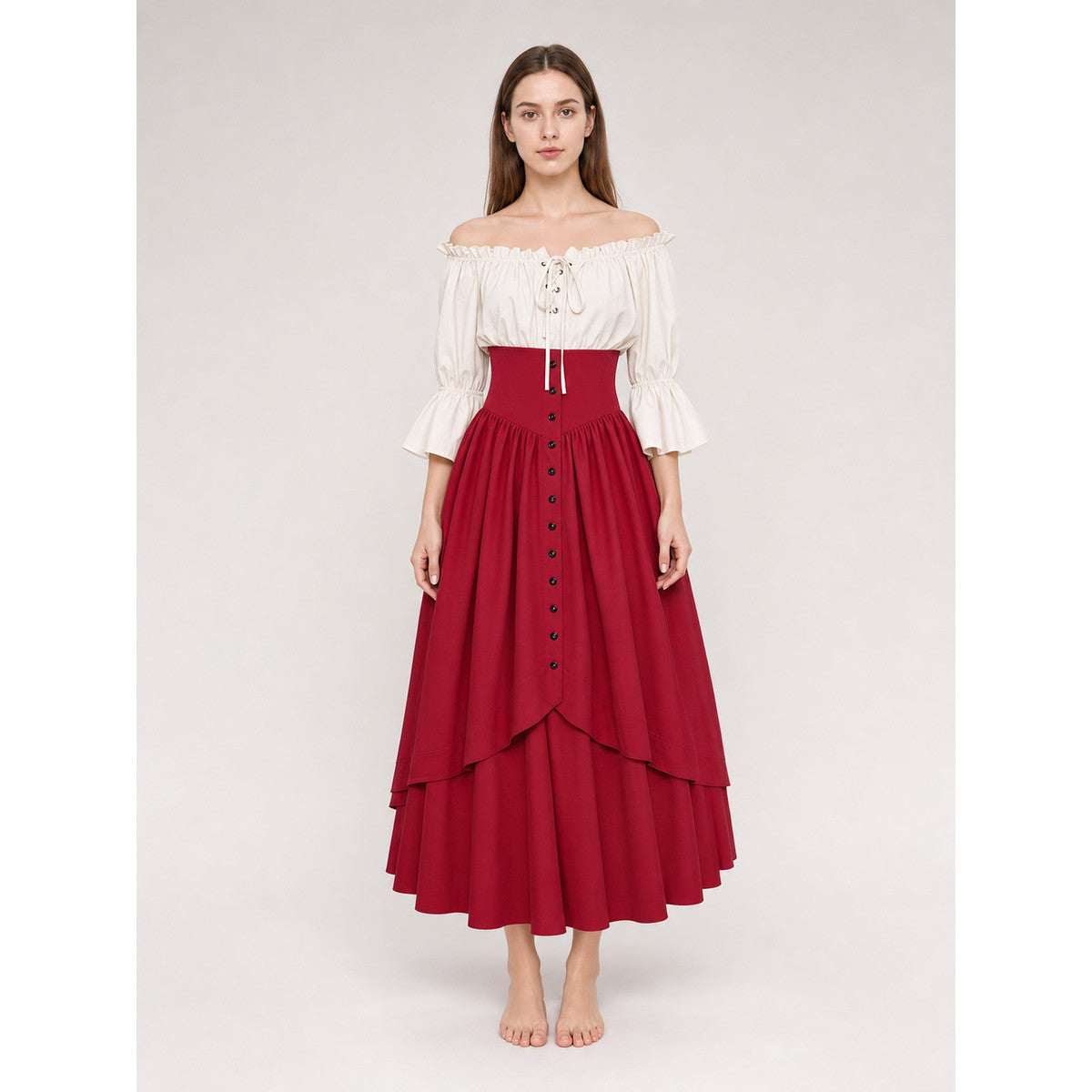 Vintage Off-the-Shoulder Dress
