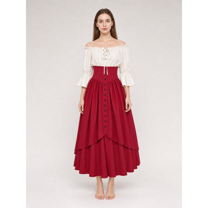 Vintage Off-the-Shoulder Dress