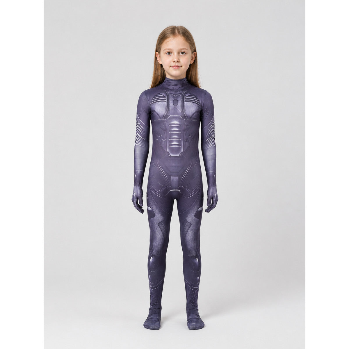 Dune Cosplay Jumpsuit with a High Collar on-model view