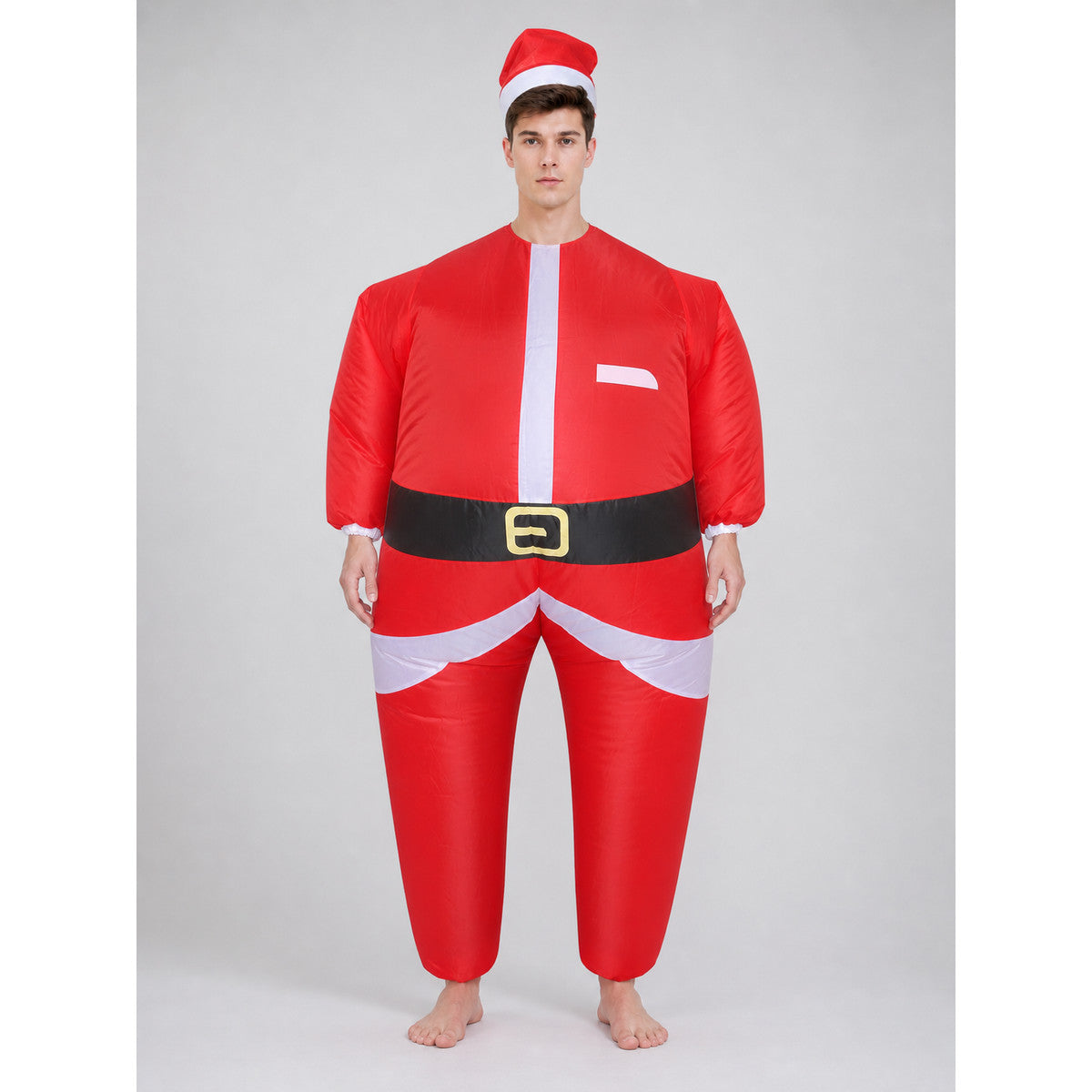 Santa Claus costume with beard and hat for the holidays