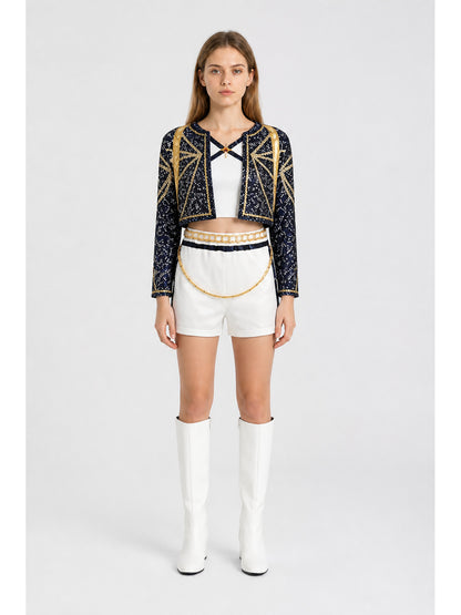 Children’s Sequined Costume: Top, Jacket, and Shorts