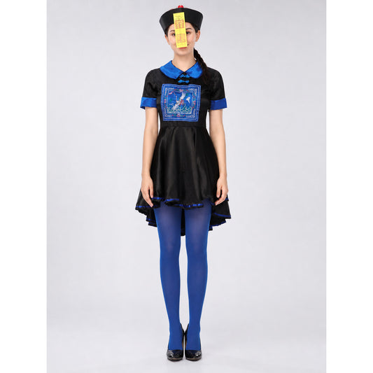 Black and Blue Stage Cosplay Dress