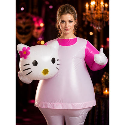 Inflatable Cat Jumpsuit Costume, One Size on-model view