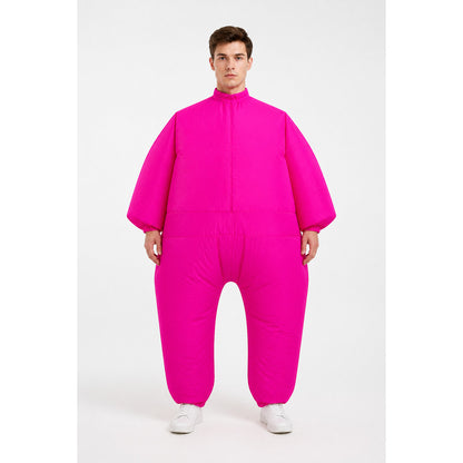 Neon Pink Inflatable Jumpsuit for Parties main product view