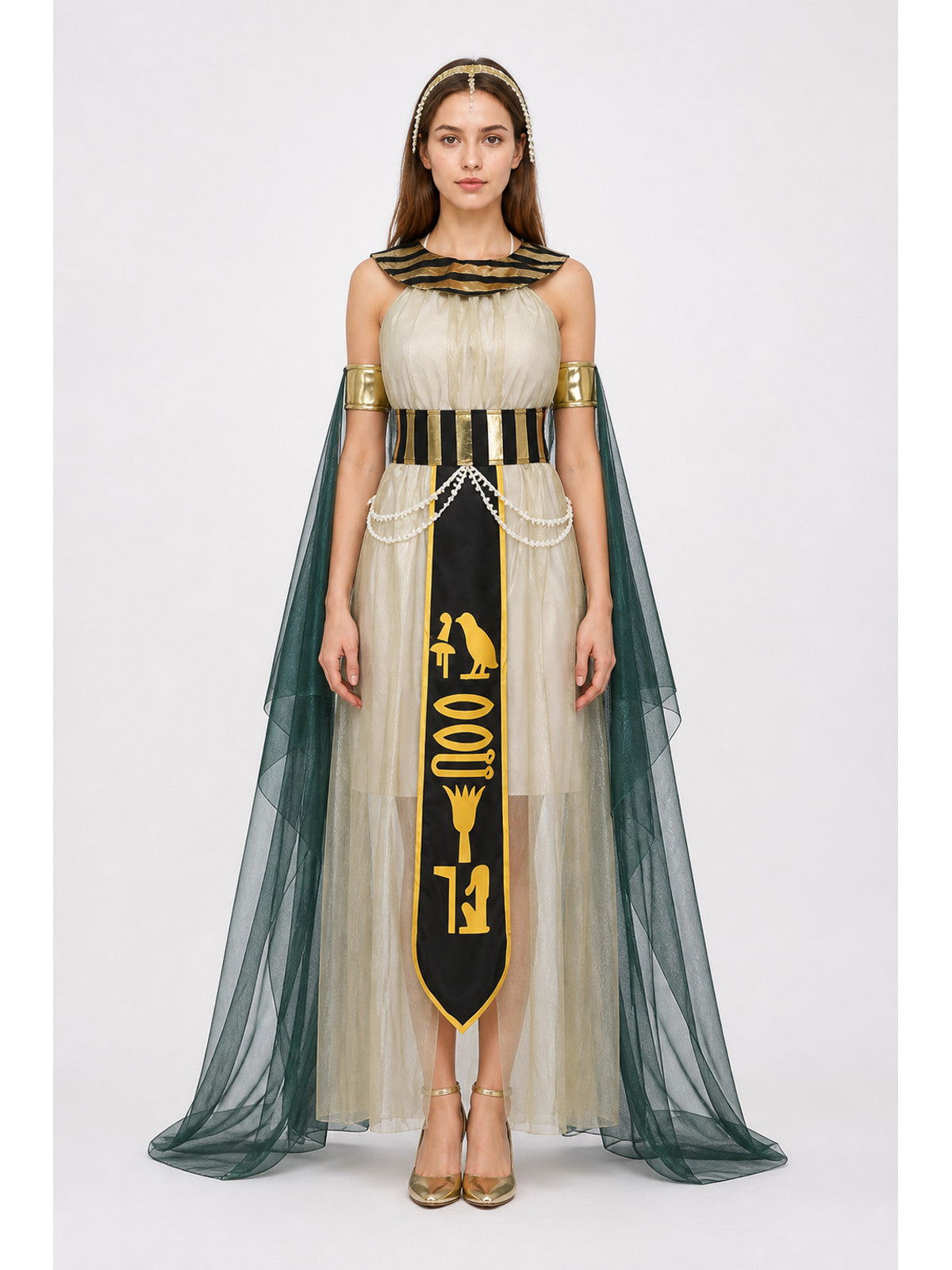 Cosplay Dress with Cape Sleeves and Belt main product view