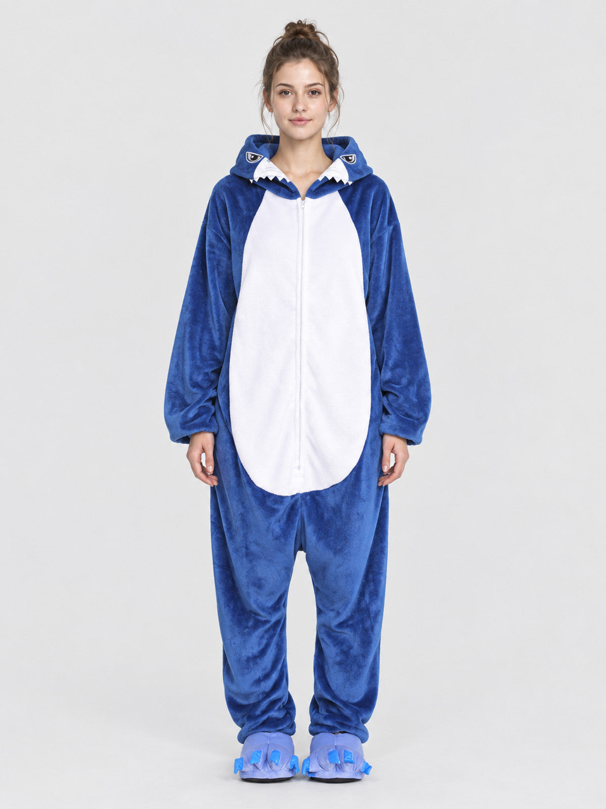 Shark Hooded Kigurumi Pajama, Blue