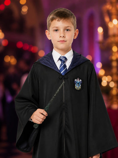 Harry Potter Ravenclaw Hooded Robe for Cosplay on-model view