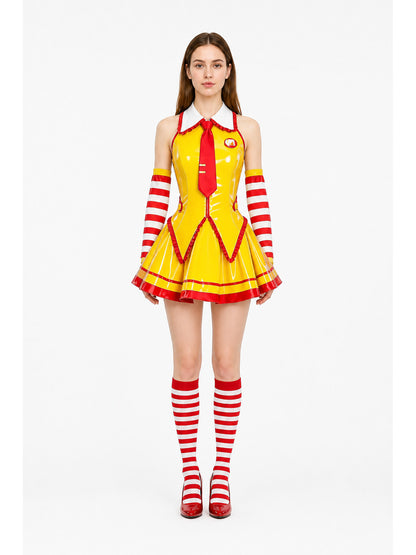 Cosplay Dress with White Collar and Red Tie main product view