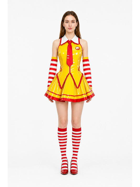 Cosplay Dress with White Collar and Red Tie main product view