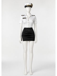 Police Costume with Shirt, Skirt, and Cap